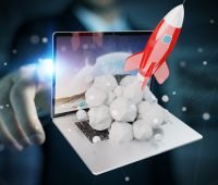 How to launch a tech startup - rocket launching from laptop