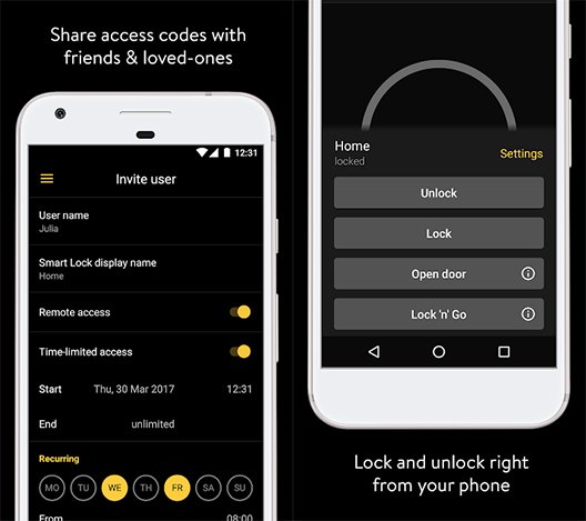 Home automation apps for smart homes - smart lock
